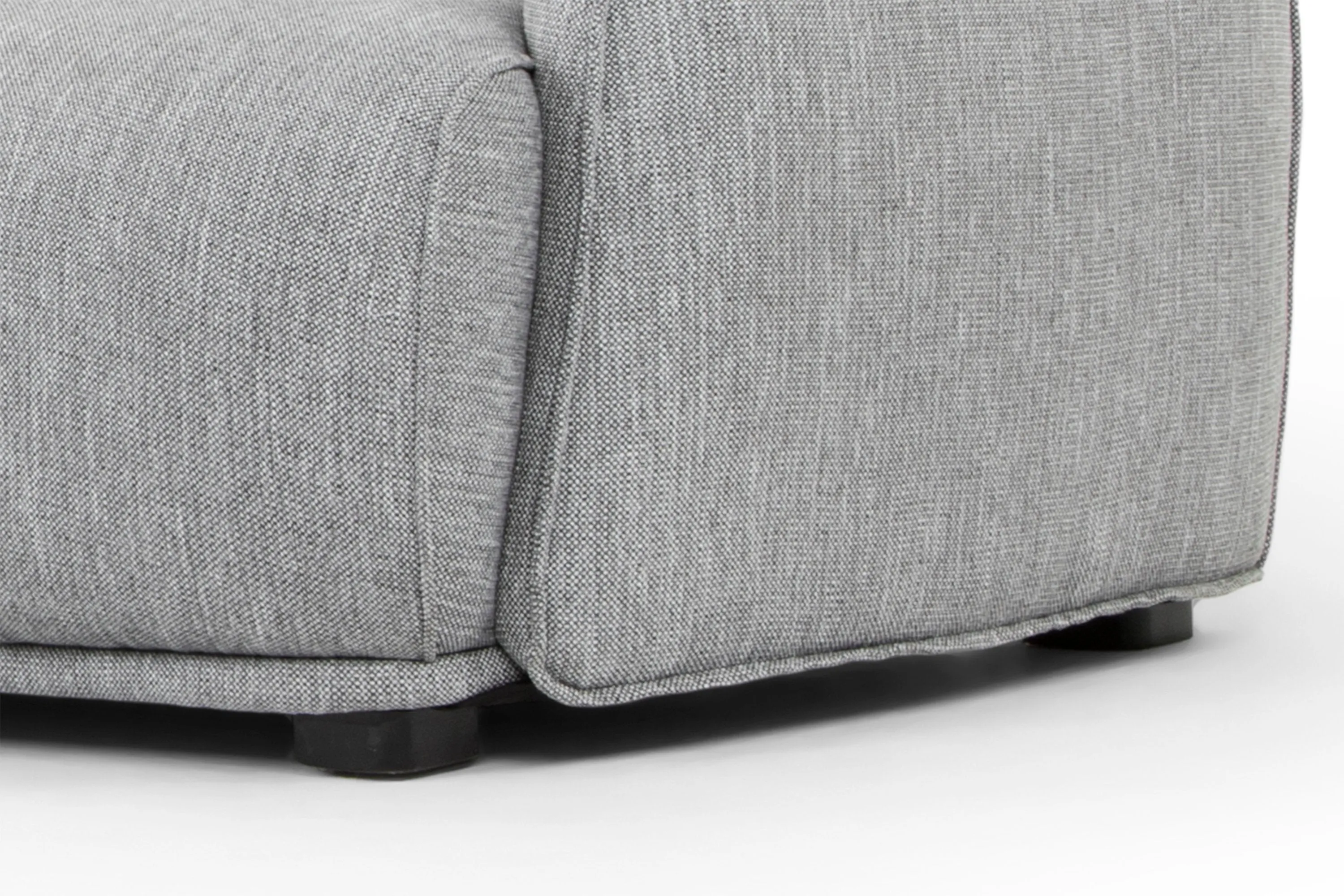Troy 3 Seater Left Chaise Sofa - Graphite Grey