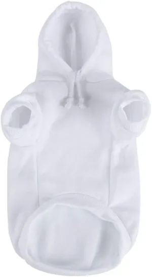 uxcell Pet Dog Hooded Hoody Sweatshirt Clothes Cotton Apparel Puppy Cat Winter/Spring/Fall Costume Outfits Fleece Warm Coat White XL