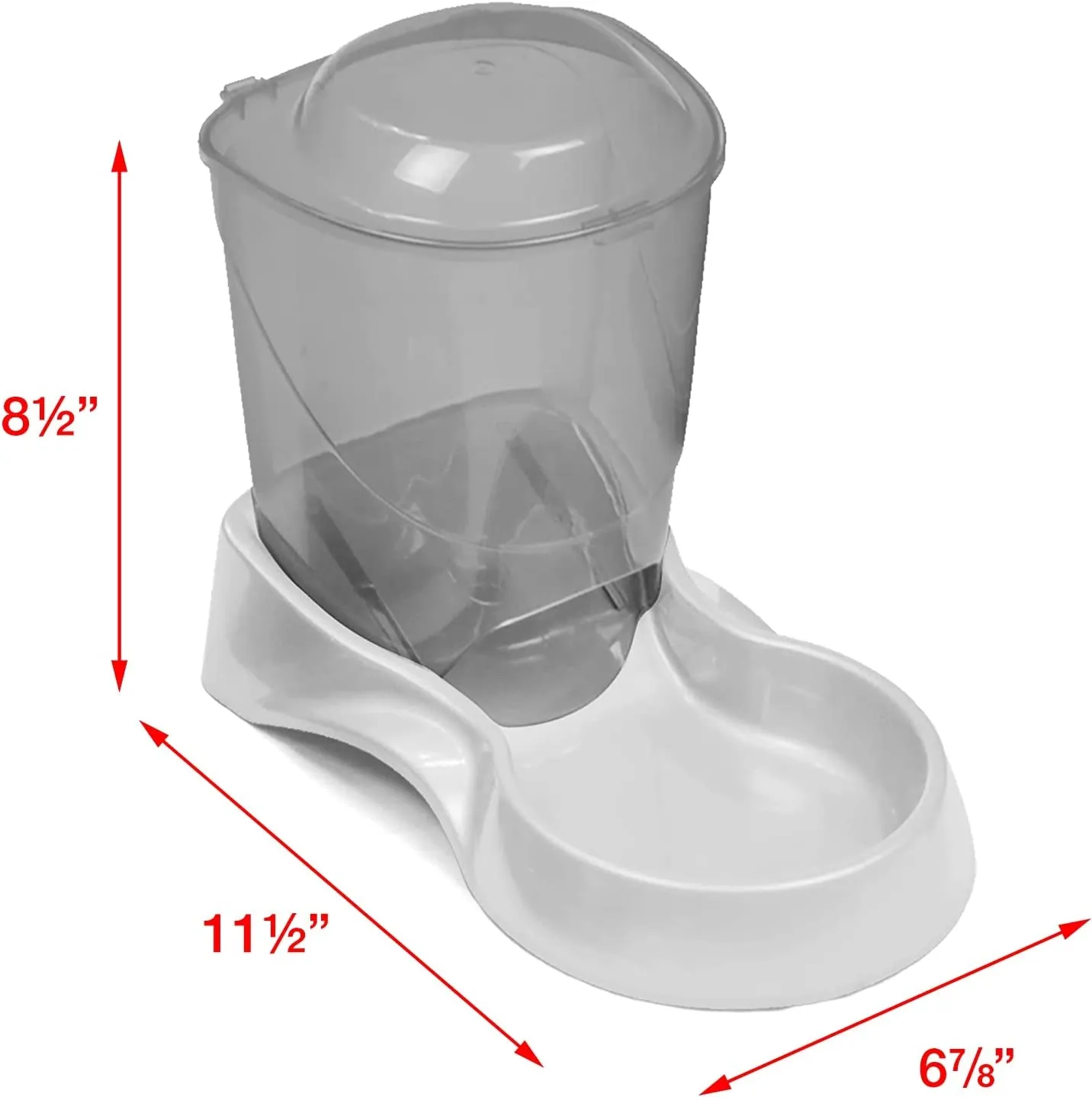 Van Ness Pets Small Gravity Auto Feeder for Cats/Dogs, 3 Pound Capacity GRAY