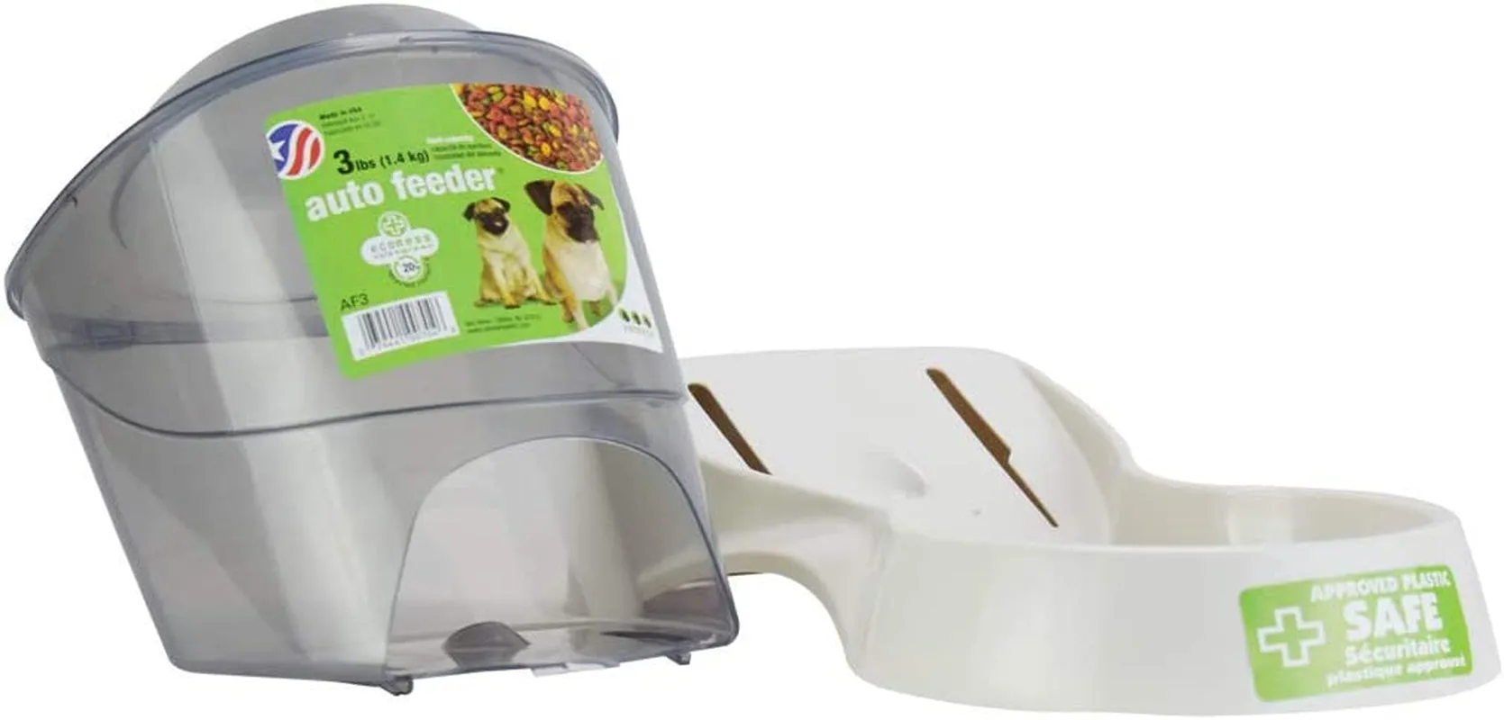 Van Ness Pets Small Gravity Auto Feeder for Cats/Dogs, 3 Pound Capacity GRAY