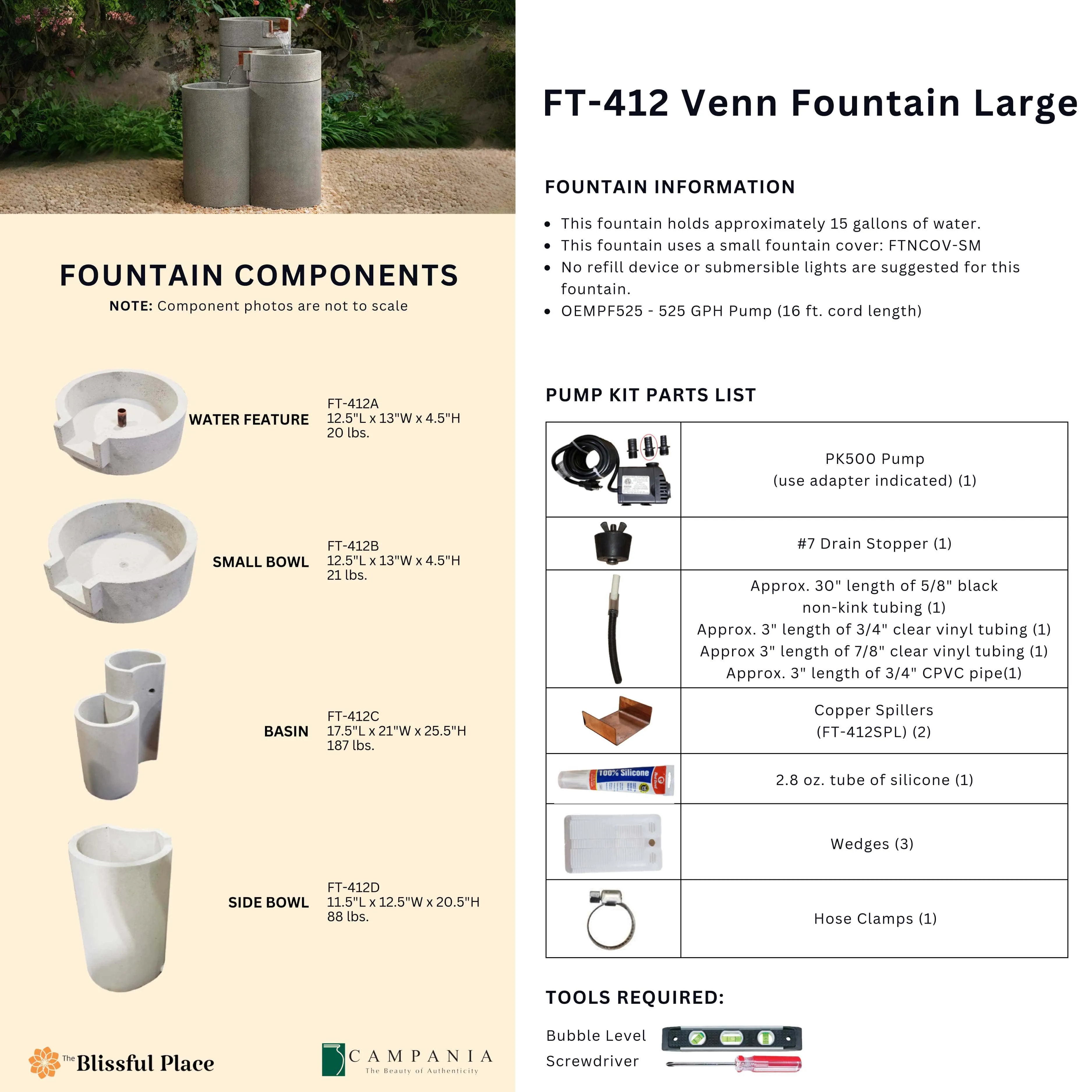 Venn Fountain Large Campania International