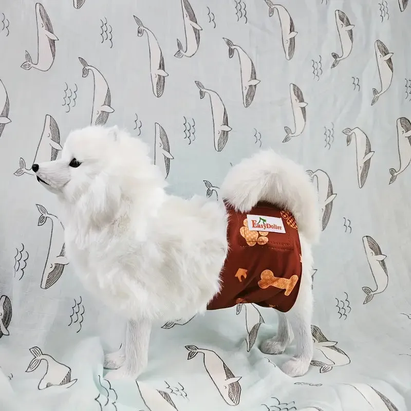 Washable Bone Pattern Male Reusable Dog Diapers