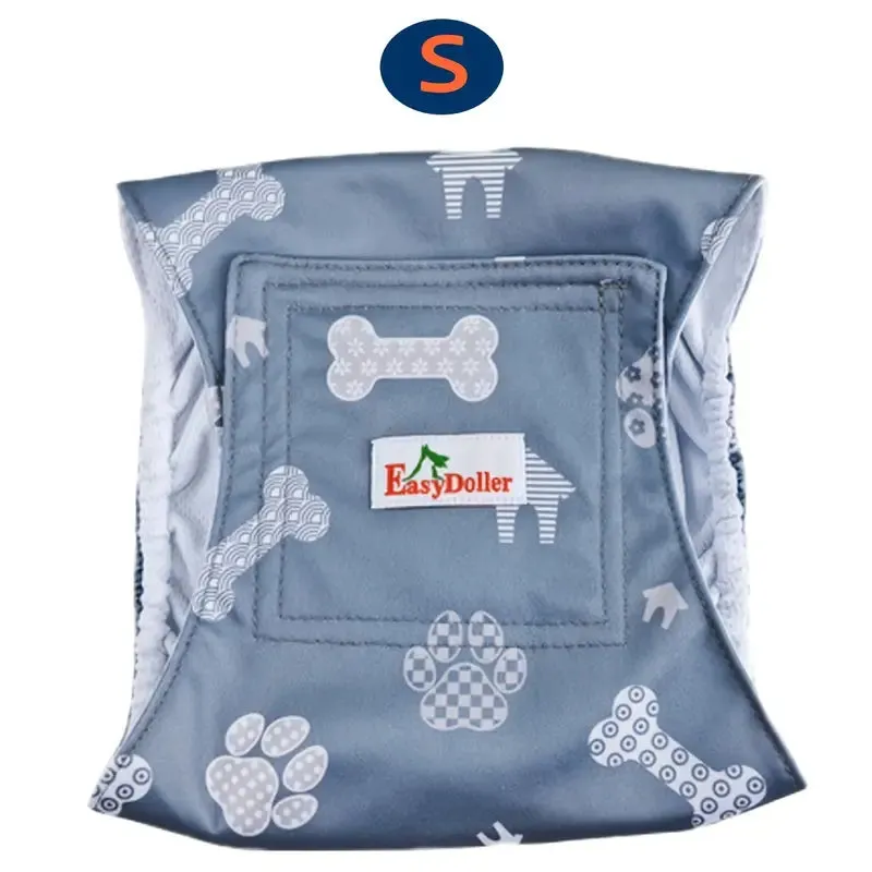 Washable Bone Pattern Male Reusable Dog Diapers
