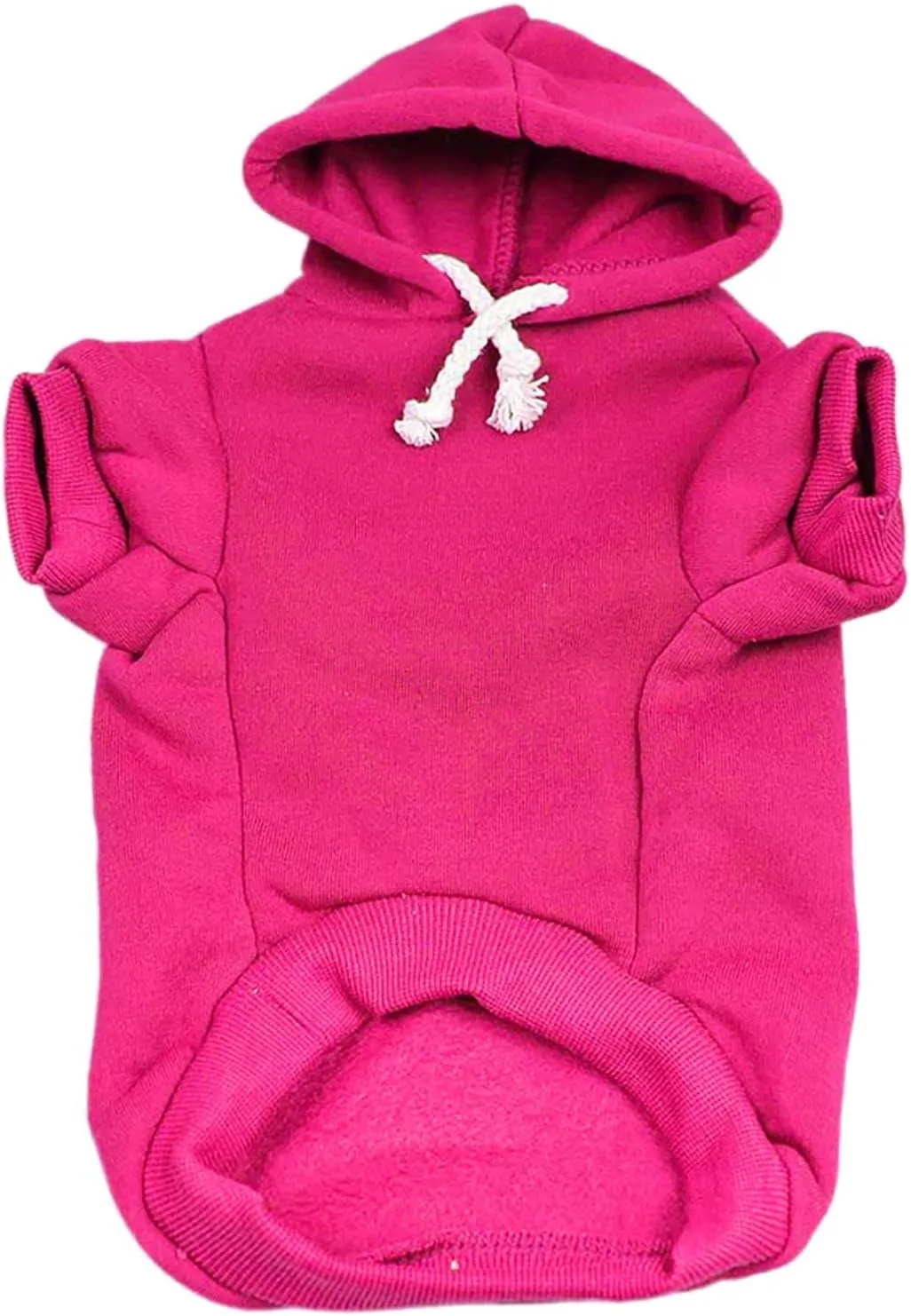 XOXO Valentine's Day Dog Hoodie Fleece Lined Pullover Sweatshirt with Leash Hole (Hot Pink, X-Large 978)
